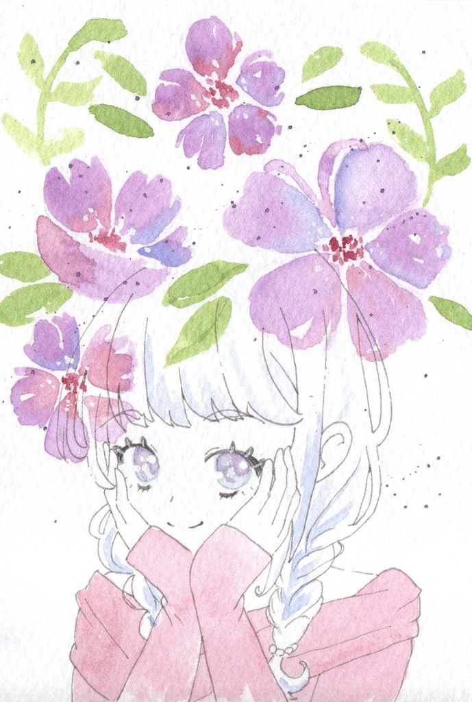 手描きイラスト　原画ポストカード