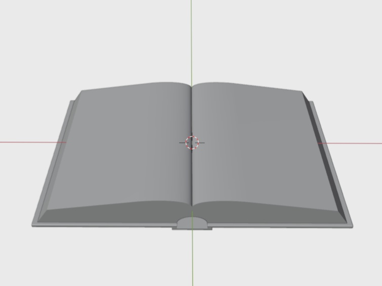 開いた文庫本の3Dモデル2種(3Dプリント対応 / STL・Blender)