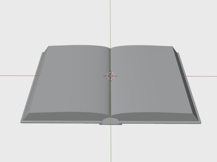 開いた文庫本の3Dモデル2種(3Dプリント対応 / STL・Blender)