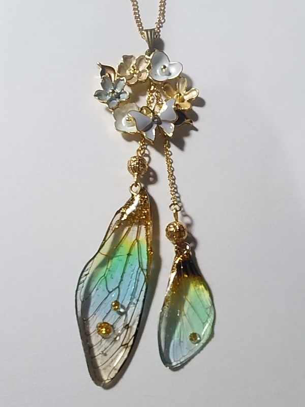 【28】蝉の羽の妖精風ペンダント①