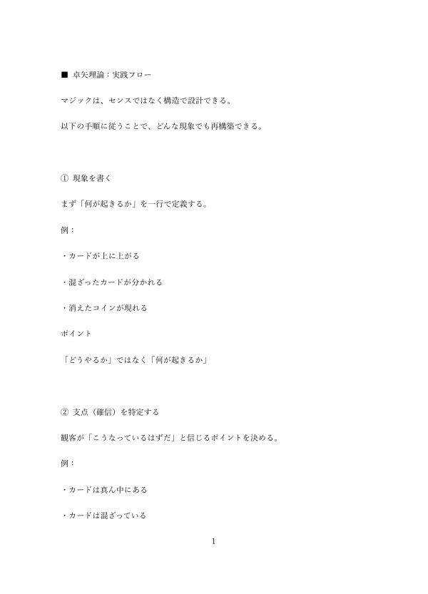 なぜ同じマジックでも差が出るのか — 確信と崩壊を設計する技術 —