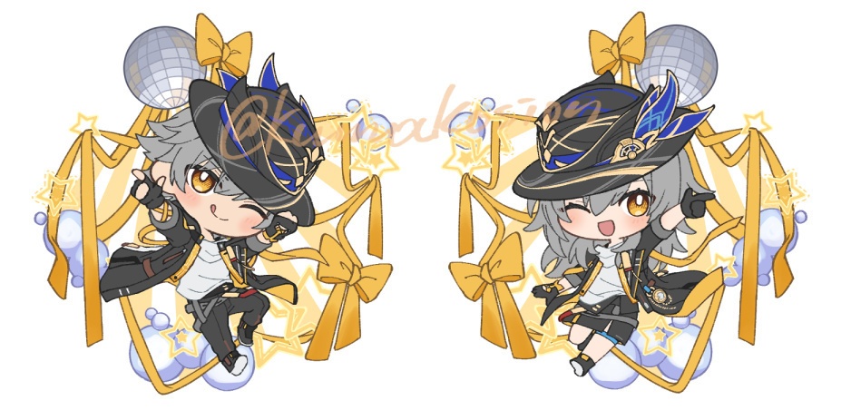 星穹オイルイン両面アクキー