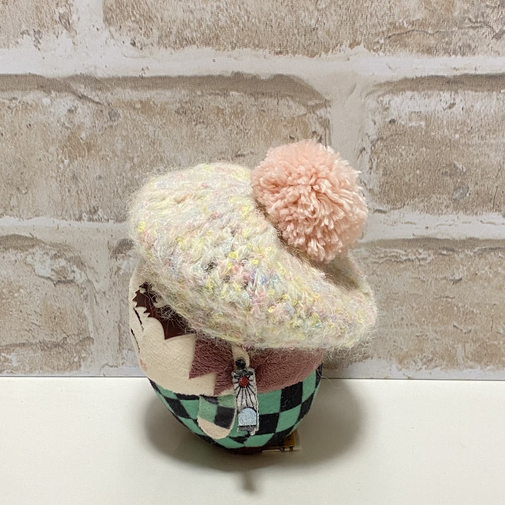 ふわふわポンポンベレー帽