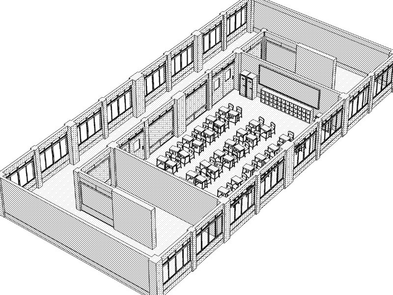 3D教室レイアウト集1_標準セット