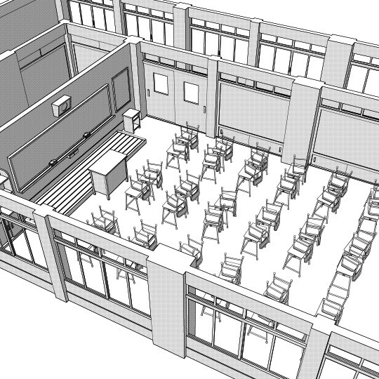 3D教室レイアウト集3_下校セット