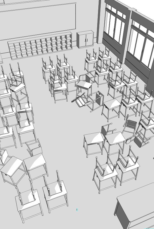 3D教室レイアウト集4_喧嘩セット