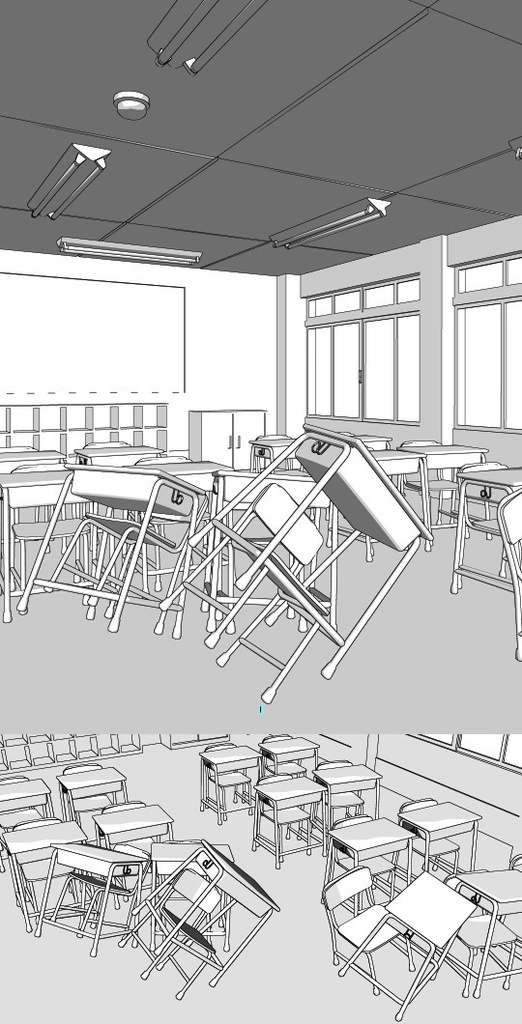 3D教室レイアウト集4_喧嘩セット