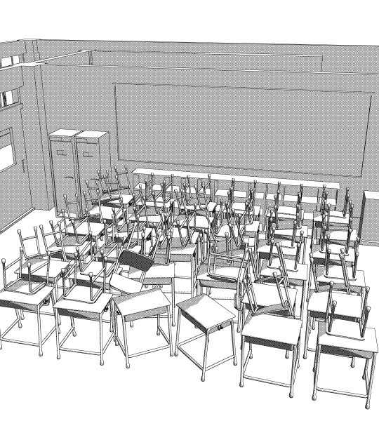3D教室レイアウト集4_喧嘩セット