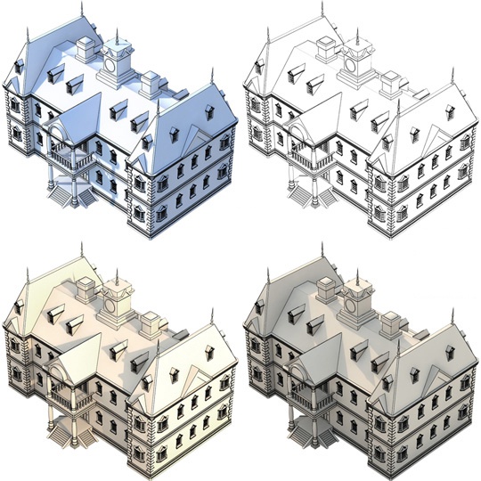 洋館 3D素材 update 2018/10/29