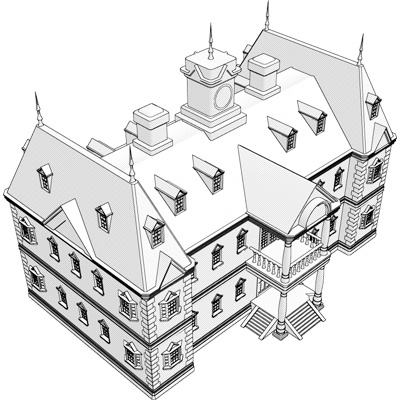 洋館 3D素材 update 2018/10/29