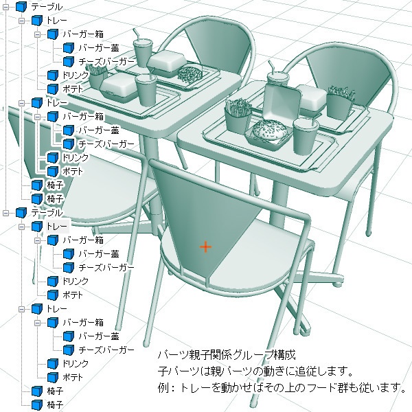ファーストフード テーブルセット