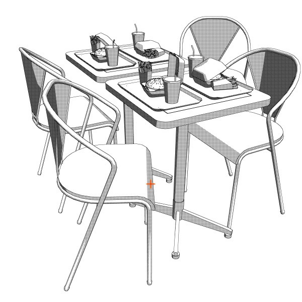 ファーストフード テーブルセット