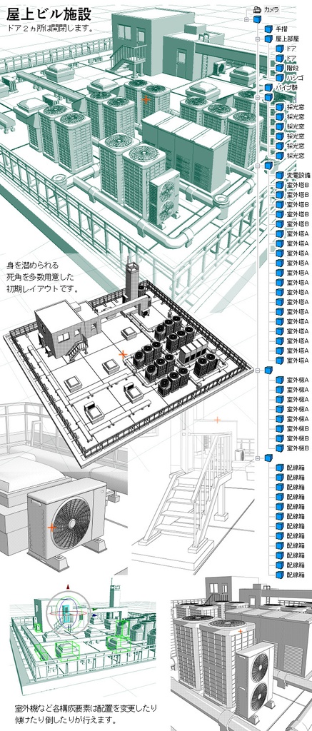 ビル屋上施設 Aquarea 3datelier Booth