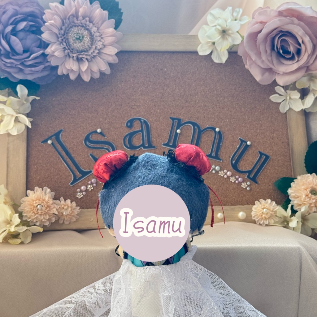 ぬい服ヘッドドレス チャイナヘッドドレス 【レッド×ブラック】