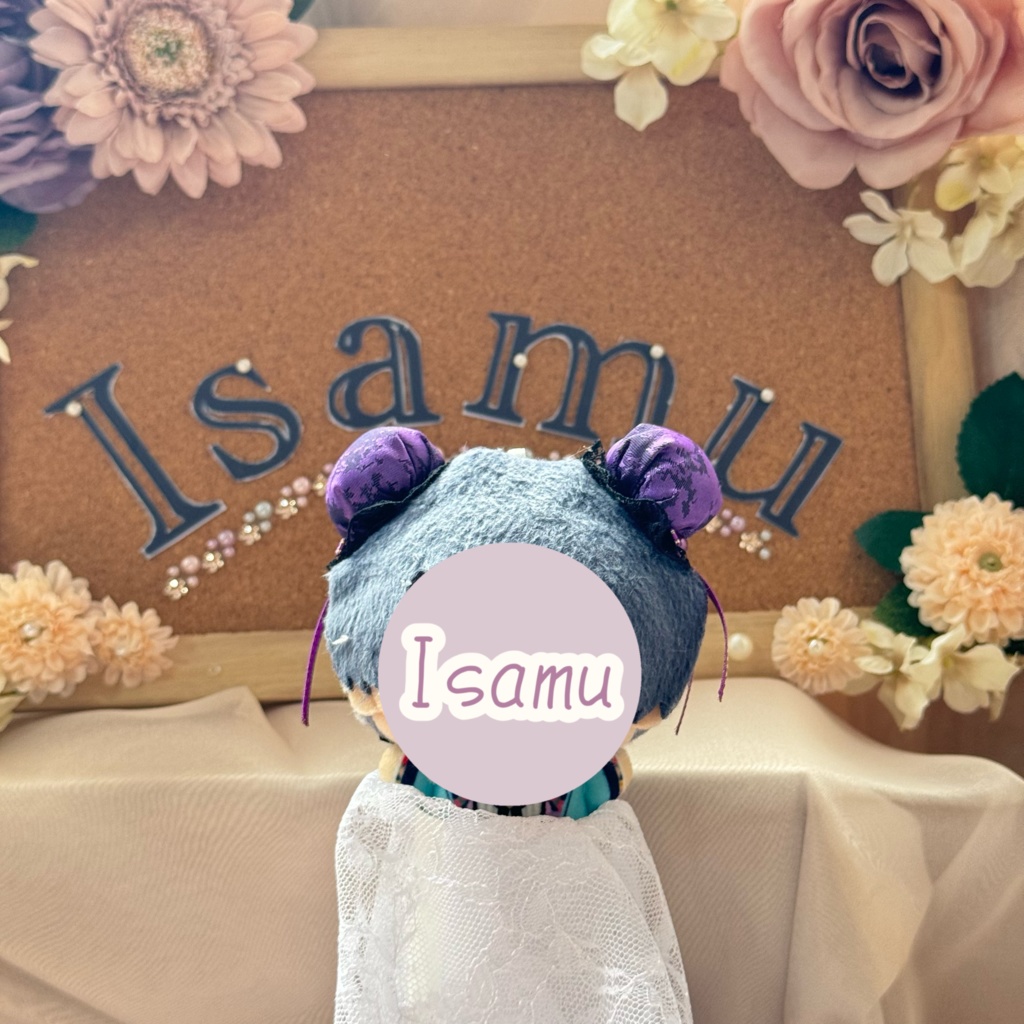 ぬい服ヘッドドレス チャイナヘッドドレス 【バイオレット×ブラック】