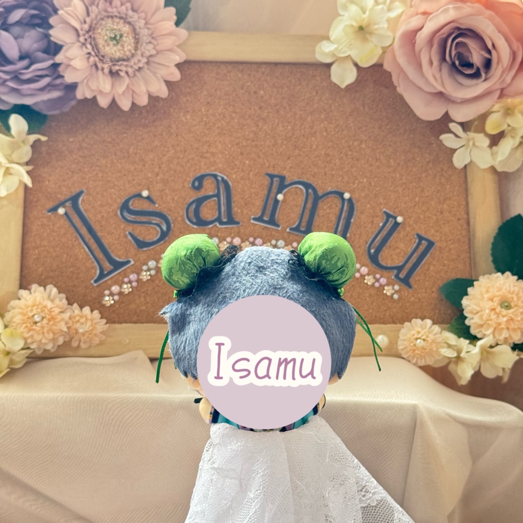 ぬい服ヘッドドレス チャイナヘッドドレス 【グリーン×ブラック】