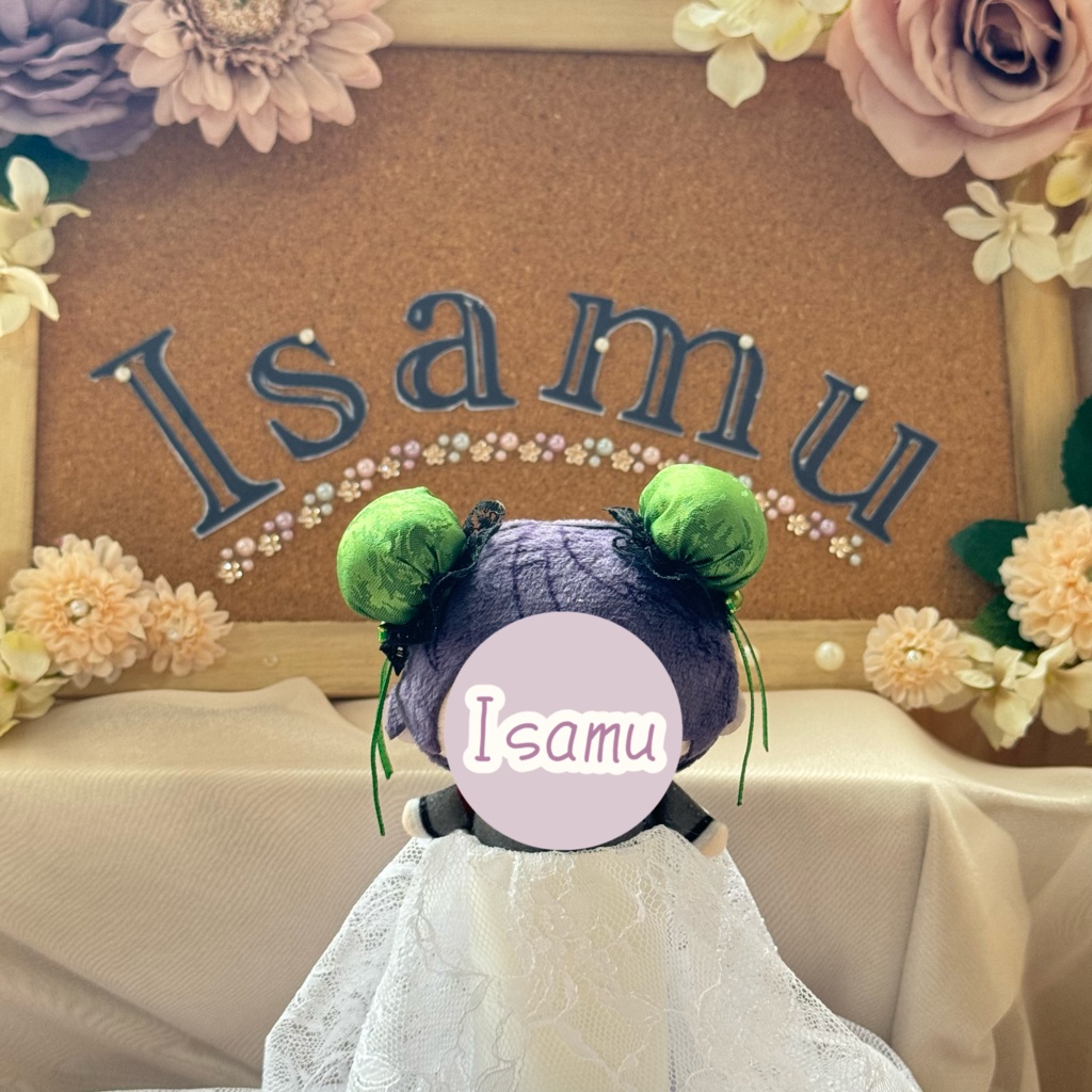 ぬい服ヘッドドレス チャイナヘッドドレス 【グリーン×ブラック】