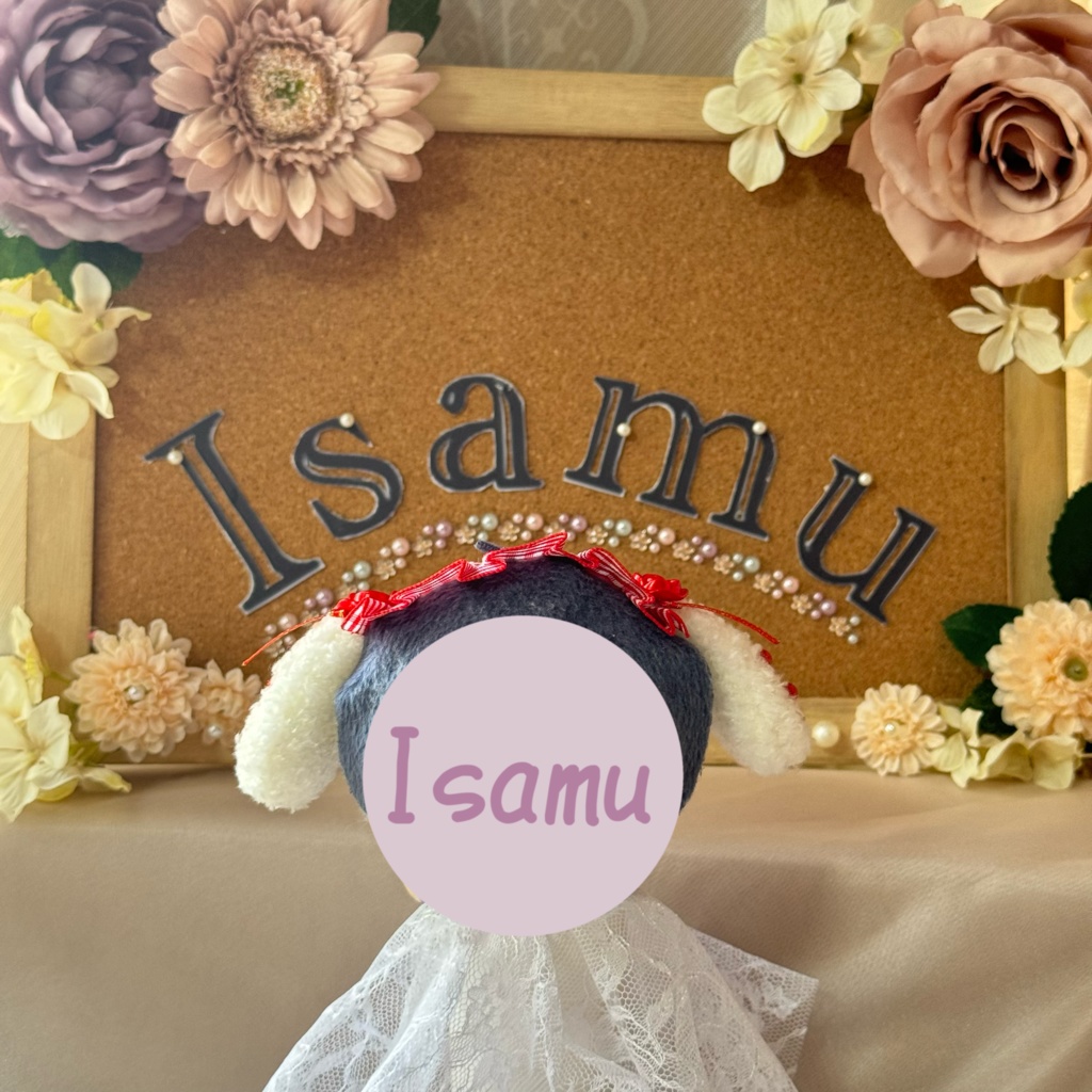 たれみみヘッドドレス ギンガムチェックレッド