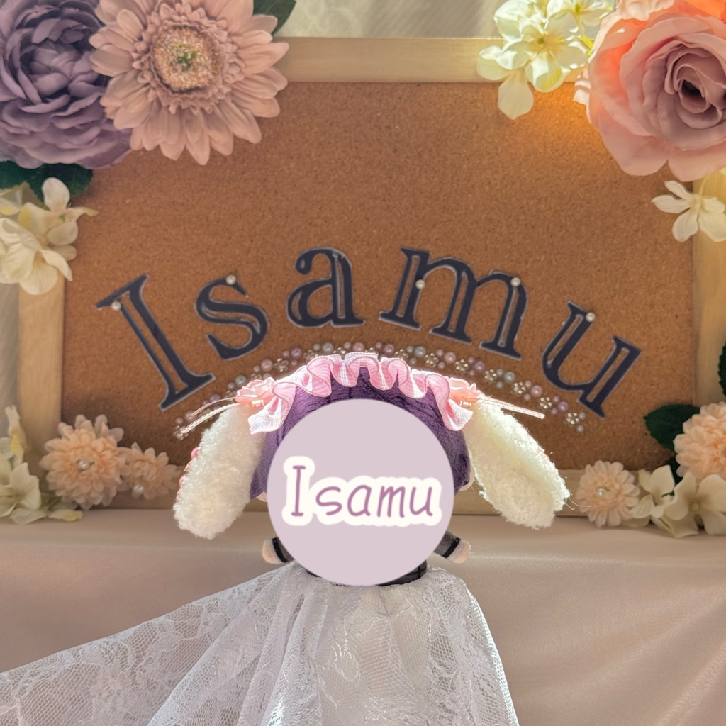 たれみみヘッドドレス ギンガムチェックピンク