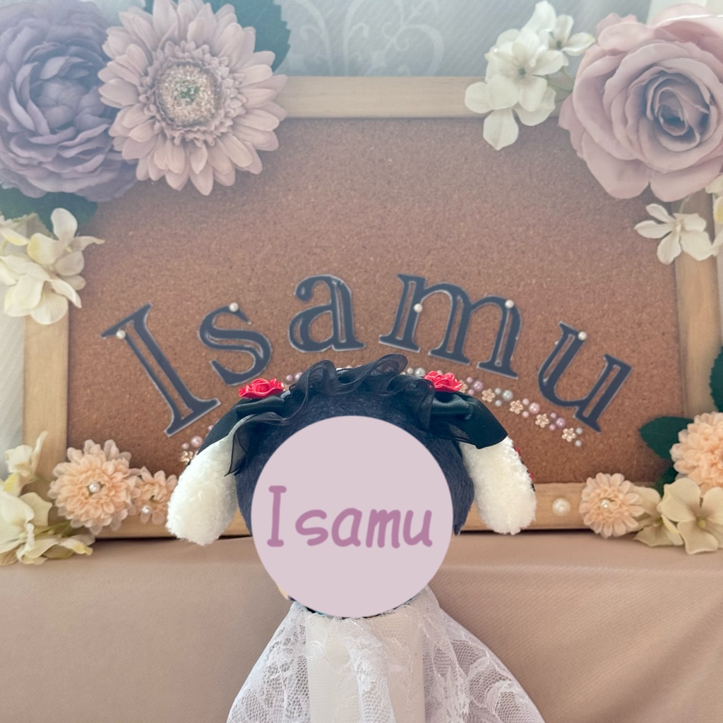 たれみみヘッドドレス BICリボン 【しふぉんブラック×レッド】