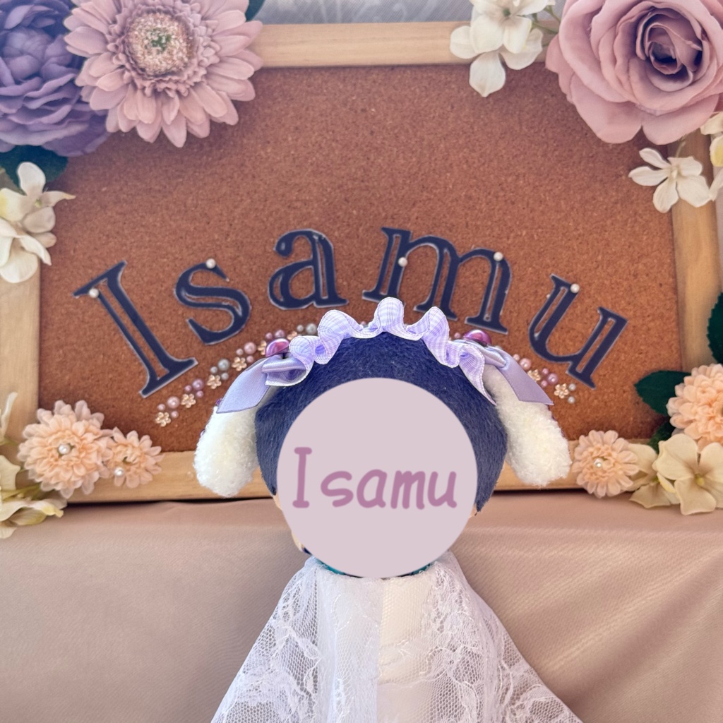 たれみみヘッドドレス 【BICリボン ギンガムチェックラベンダー】