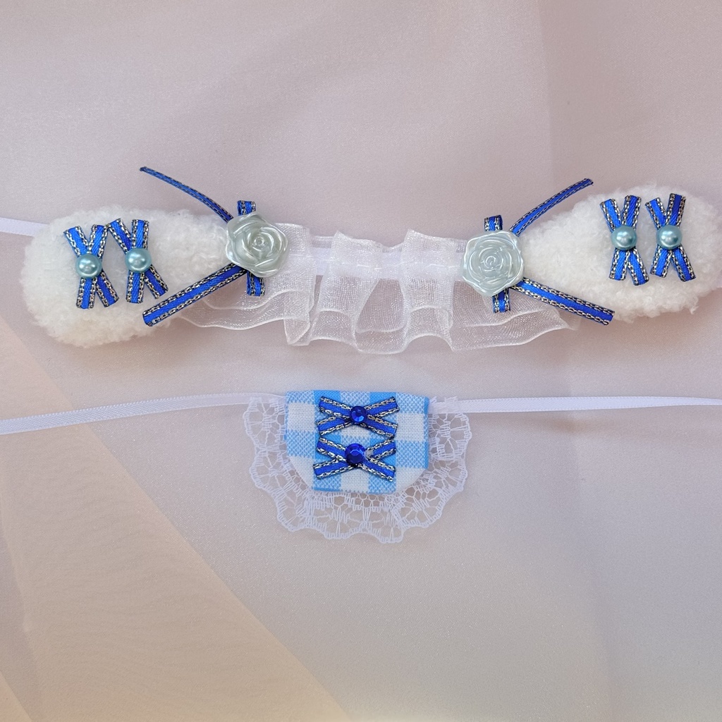 たれみみヘッドドレス&スタイ 【ブルー】