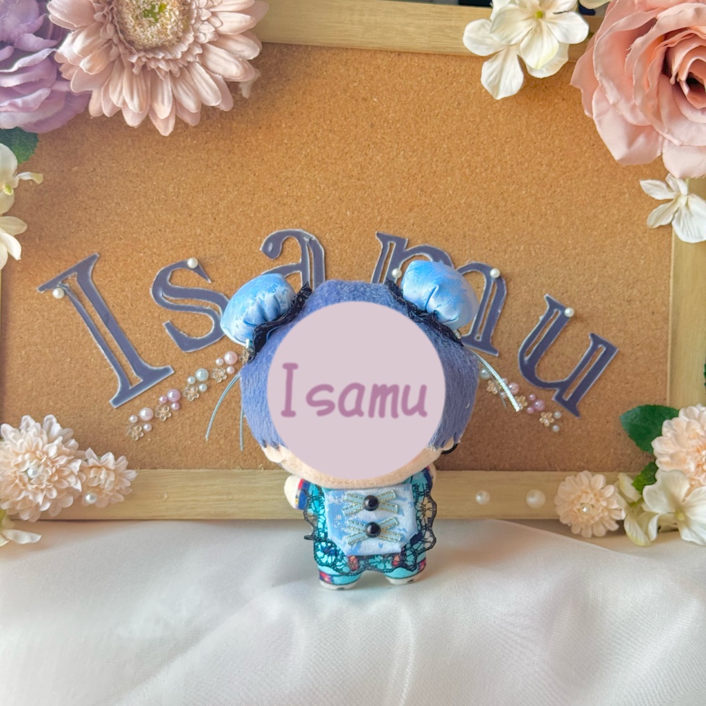 チャイナスタイ&ヘッドドレス 【ライトブルー×ブラック】