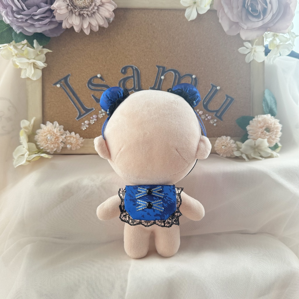 チャイナスタイ&ヘッドドレス 【トールサイズ:ブルー×ブラック】