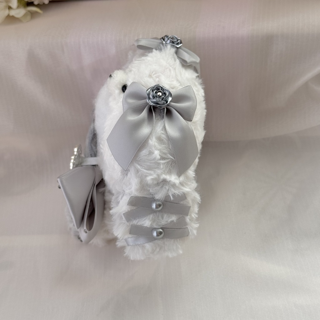 12cmおすわりぬい服 【グレー&紫】