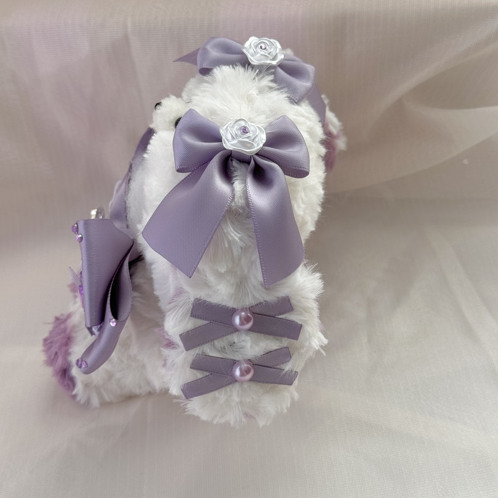 12cmおすわりぬい服 【グレー&紫】