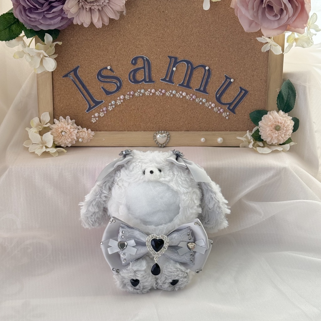 12cmおすわりぬい服 【グレー&紫】