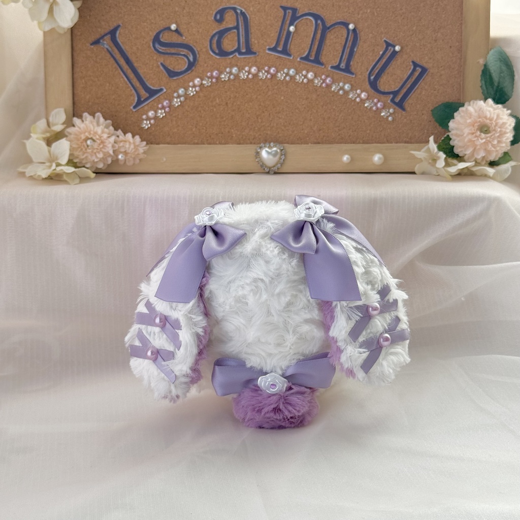 12cmおすわりぬい服 【グレー&紫】