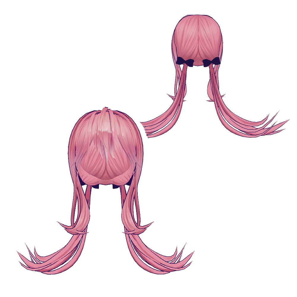 3D ツインテールヘア/Twintale hair