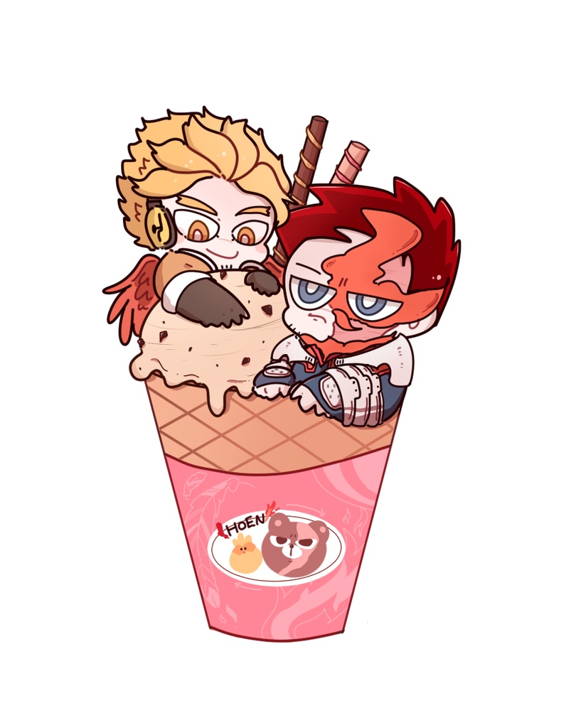 ホー炎アクリルマグネット🦅🍧🔥