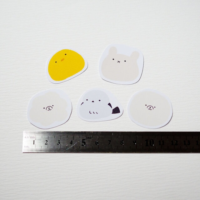 ゆるゆるどうぶつのフレークシール