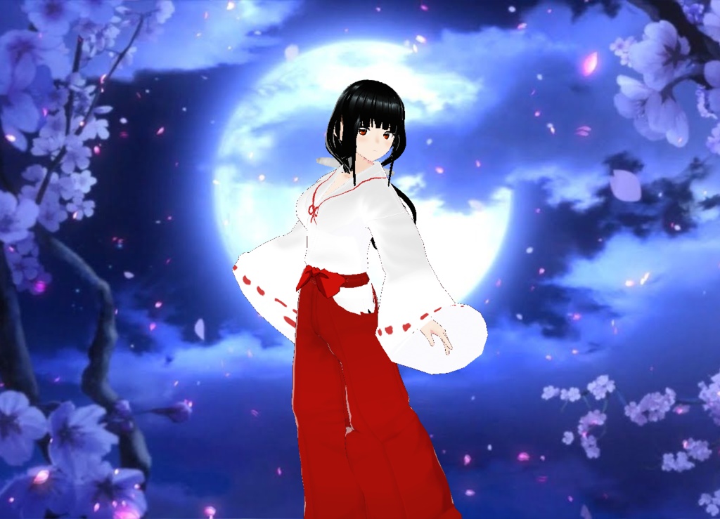 Kikyo Vroid Character -3D Model (vroid +vrm file) - CatArtistry🐾🐱 - 2/7