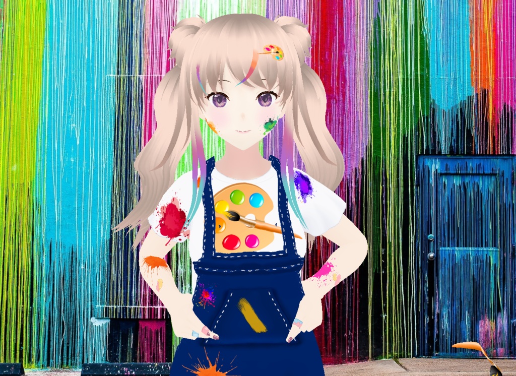 [Vroid Model] ペイントガール | Paint Girl
