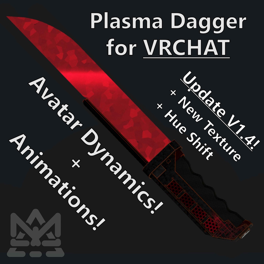 VRChat Plasma Dagger - [VRチャット, ダガー, 近接武器, アバターダイナミクス, 武器]