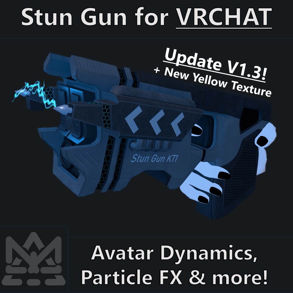 VRChat Stun Gun KT1 - [VRチャット, 武器, 近接武器, アバターダイナミクス, テーザー銃]