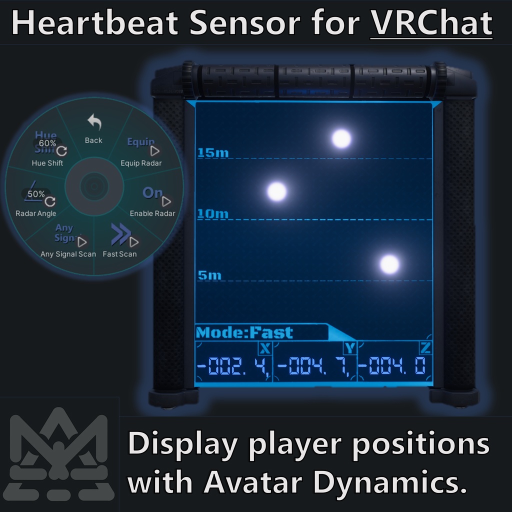 Heartbeat Sensor w/ Avatar Dynamics [VRチャット, アバターダイナミクス, ミリタリー, ハートビートセンサー,ロールプレイ ]