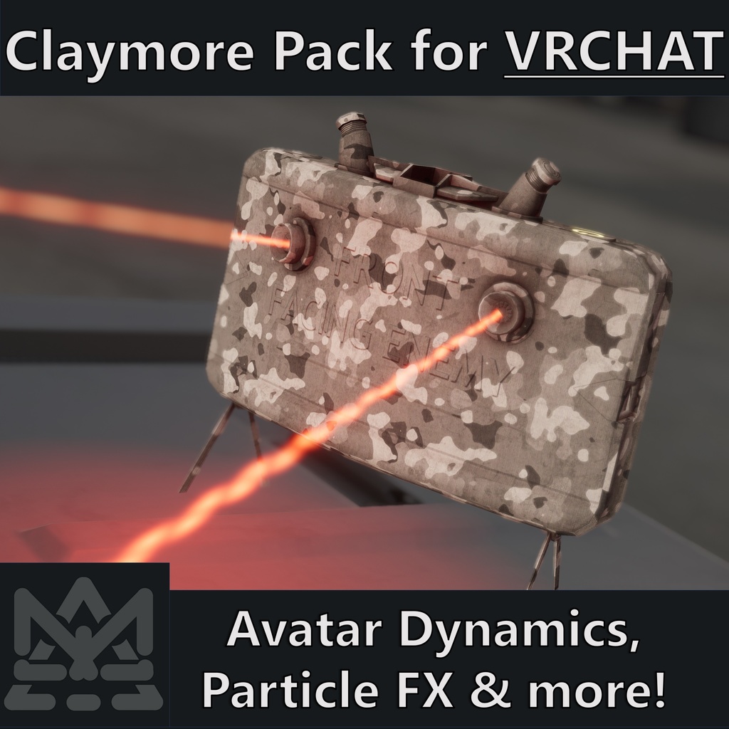 Claymore Pack w/ Avatar Dynamics for VRChat - [VRチャット, アバターダイナミクス, 武器, 爆弾, ミリタリー, 爆発的な]