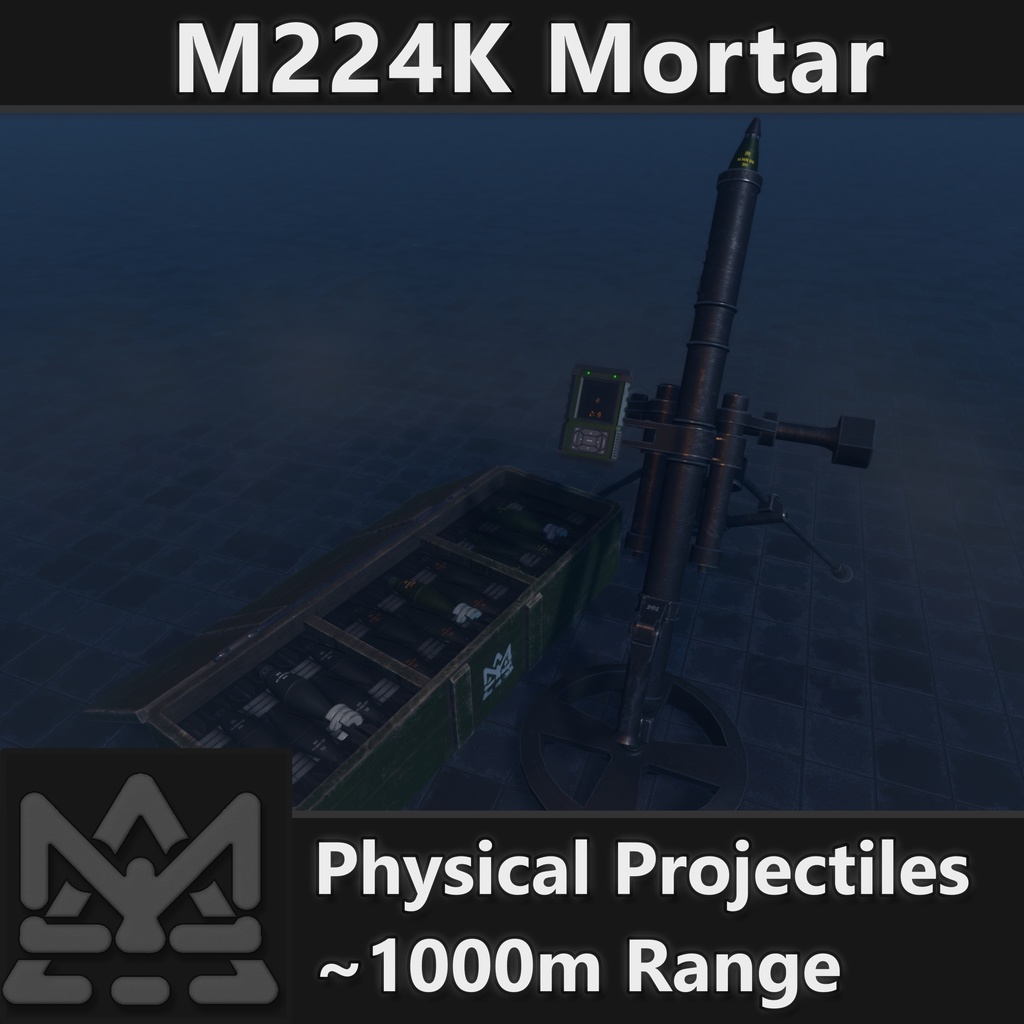 M224K Mortar for VRChat [モルタル, ミリタリー,ミニマップ, アバター・ダイナミクス,VRC,爆発的]
