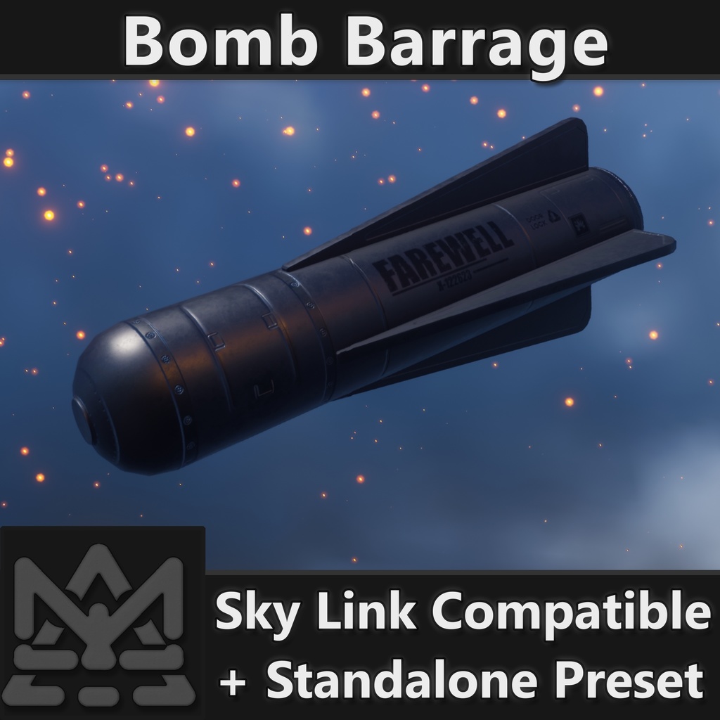 Bomb Barrage for VRChat [パーティクルFX, Sky Link 適合]