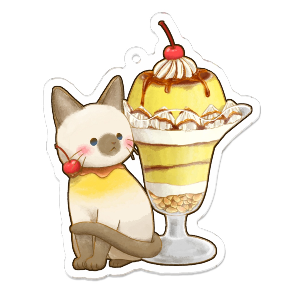 パフェとネコ(キャラメルプリン)