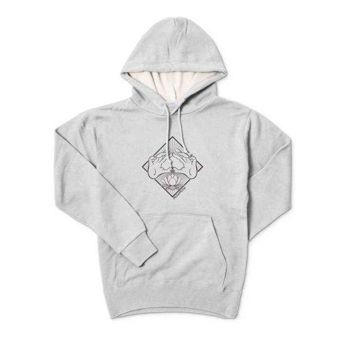 プルオーバーパーカー 白、グレー、黒、ワインレッド