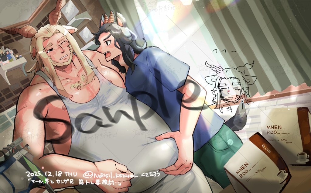 鹿兄弟　筋トレ要検討…