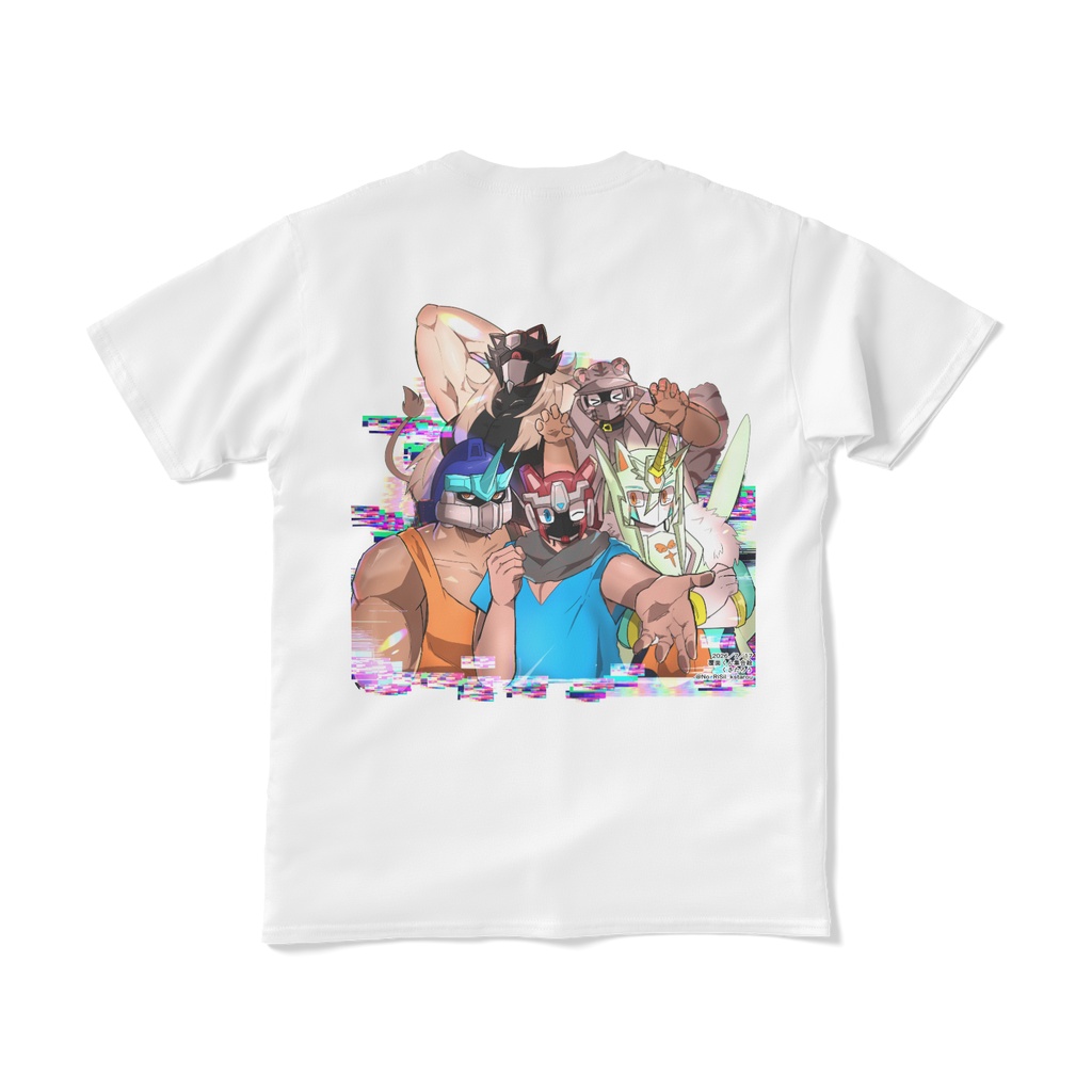 覆面くん大集合Tシャツ!前にうしろに大集合〜