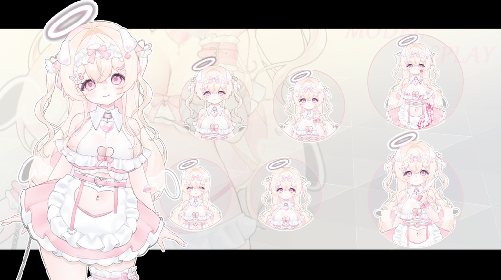 【Live2D Model/Generic Model】High-Precision, Full-Body Undressing Capable, ASMR, Landmine, SM, Swimwear, Maid, Around 200,000 Yen Class Dog girl