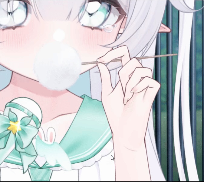 【Live2D model】【Vtuber assets】Let the cotton swab gently clean your little ears ASMR — Movable cotton swab/ear pick — Based on real human hand movement patterns.