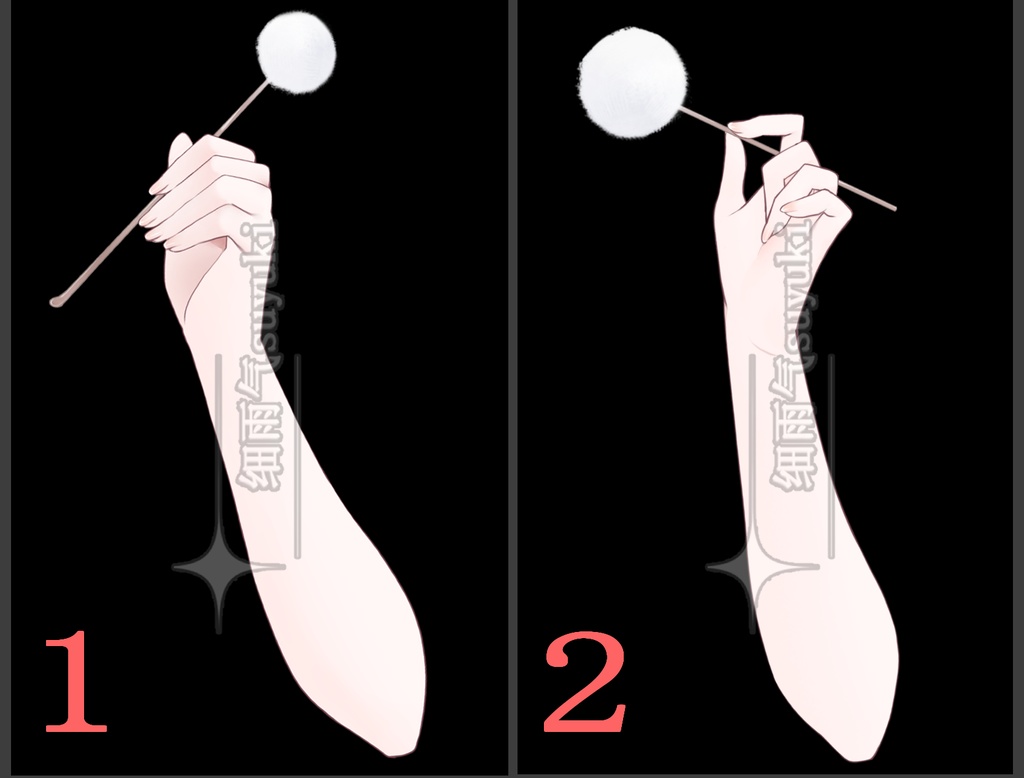 【Live2D model】【Vtuber assets】Let the cotton swab gently clean your little ears ASMR — Movable cotton swab/ear pick — Based on real human hand movement patterns.